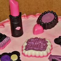 Make-up cakein buttercream and chocolate molds