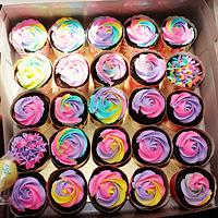 Rainbow theme cake, cupcakes and cakepops