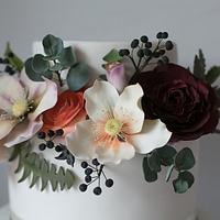 Natural & pretty wedding cake