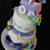 Baby Shower Cake w/Stroller