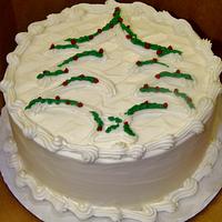 buttercream contemporary christmas tree cake