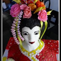 Geisha 3D bust cake
