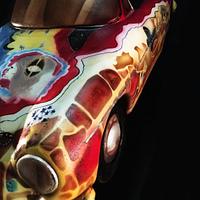 Janis Joplin Porsche Cake Decoration Airbrush with TruColor.