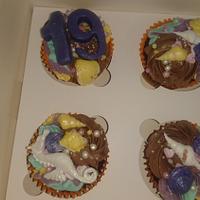 Birthday  sea theme cupcakes 