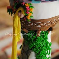 Tangled themed caked