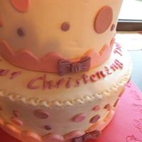 Polka Dot Christening Cake 