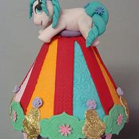 My little pony carousel cake