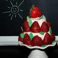 strawberry mini layer cake