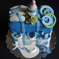 Baby shower cake , Diaper bag