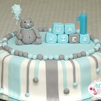 first birthday bear cake