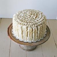 Ivory Ruffle Cake