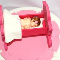 Little girl baby cake