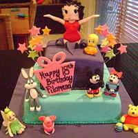 Cartoon character cake