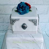 Marbled brooch Wedding cake