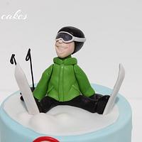 Cake for cyclist and skier
