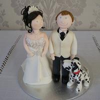 Bride & Groom cake topper