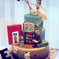 "Read, Write, Think & Dream" Cake