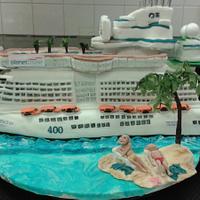 Regal Princess cruise ship cake - made for Planet cruise 400th show