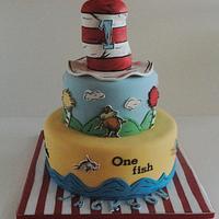 Dr. Seuss Themed Cake
