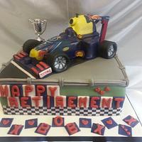 Red Bull,Formula 1 Birthday cake.
