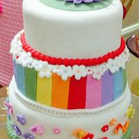 Rainbow birthday cake 