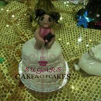 Baby girl mini cake