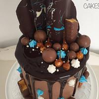 Chocolate & hazelnut drip cake