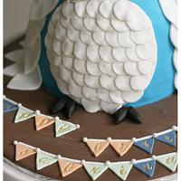 Blue owl cake 