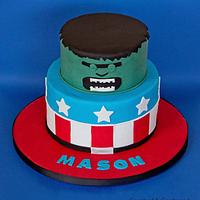 Masons Superhero Cake