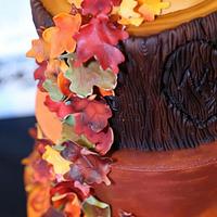 Autumnal wedding cake 
