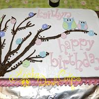 Pastel Owl cake