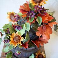 Rustic Buckets with Flowers