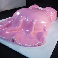 Pink Baby Bump Cake
