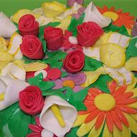 Cake flower arrangements