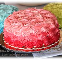 Buttercream roses cakes