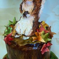 Mrs nutmeg the squirrel autumn cake 
