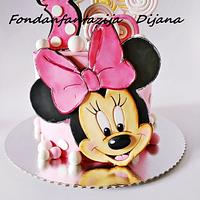 Minnie Mouse themed cake 