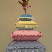 1st Attempt at Pillow cake and Cake Topper