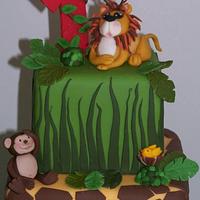 "Jungle birthday cake"