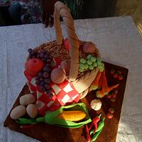 fruits and vegetable basket