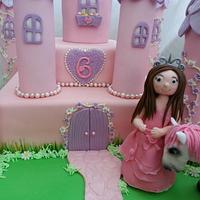 princess pony castle cake 