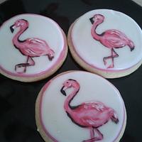 Flamingo rose biscuits