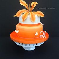 21st birthday in Orange & Ivory