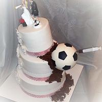 Football wedding cake