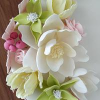 Birthday flower cake
