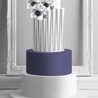 Modern architectural pleated cake