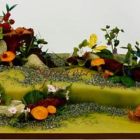 Forest bottom cake
