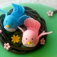New House Cake - with 2 little birdies :)