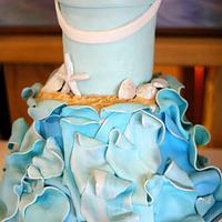 3D Wave wedding cake