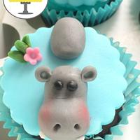 Hippo Cupcakes